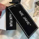 Me Jane  Cream Off White Sherpa Wrap Stole Faux Fur Vest Plush Womens XS Shrug Photo 11