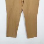 Akris Punto  Women’s Straight Ankle Crop Cotton Twill Beige Tan Pants Photo 3