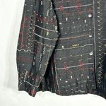 Laura Ashley  Size Large Top Beaded Silk Black Embroidered Button Up Blouse 1488‎ Photo 4