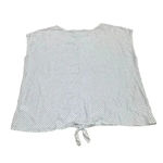 J.Jill Top Shirt Womens Size Large Blue Linen Blend Striped Beachy Nautical Photo 3