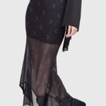 KILLSTAR  NWT High Low Moon Star Mesh Maxi Skirt Serenade of Shadows Photo 0
