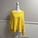 Free People Found My Friend Bouclé Pullover Sweater Sunshine Yellow Medium Photo 12
