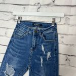 Bamboo  High Rise Distressed Skinny Jeans Women’s 0 Medium Wash Stretch Denim Photo 6