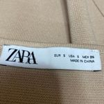 ZARA Brown Tan Sleeveless Square Neck Crop Bustier Corset Sweater Tank Top Sz S Photo 2