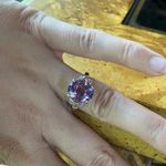 Natural Rose de France Amethyst Sterling Silver Ring Purple Photo 3