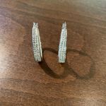 Nordstrom #404 Cz Silver Hoop Eartings Photo 2