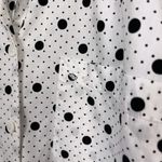 Dockers Vintage 90s Black & White Polka Dot Collared Button Up Shirt Medium Photo 2