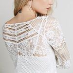 Free People  Ivory Luna Lace Dress Boho Festival Crochet Midi Women’s Size Small Photo 13