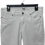 Paige Verdugo Ankle Stretch White Jeans Women's Size 30 Distressed Raw Hem Photo 1