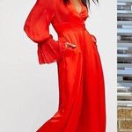 Free People Womens Not Your Baby Mixed-Media Jumpsuit size 0 Photo 0