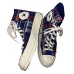 Converse Chuck Taylor 70 Hi Top Sneaker Rush Blue Plaid US Womens 8.5 / Mens 6.5 Photo 3