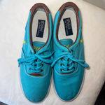 Ralph Lauren Y2K Polo Aqua Canvas Sneakers | Women’s Size 6 Photo 2