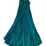 Jenny Packham Bridesmaid Jade Wrap Maxi Dress Size 4 Green Photo 2