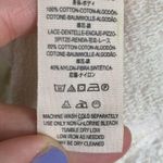 Free People  No Frills Ivory Lace Inset Oversized Asymmetrical Sweater W-775 Sz S Photo 9