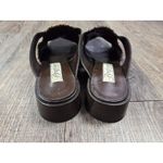 Brighton  Ponti Slip On Slide Sandal 8.5M Block Heel Leather/Textile Italy Shoes Photo 7