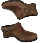 Ariat  Women's Size 6.5 Clogs Distressed Brown Leather Wedge Heel Western Photo 0