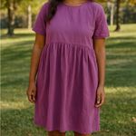 Tradlands Nico Tencel Linen Mini Dress in Size Medium Pink Photo 1