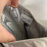 Saylor Woodgrain Jacquard One Shoulder Dress Silver Metal Womens New Small Photo 15