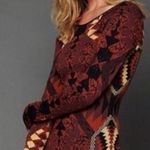 Free People Huntress of Man Dress in Espresso Combo Photo 0