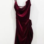 Amanda Uprichard  Velvet Dark Romantic Jasalina Mini Dress in Burgundy Size Small Photo 3