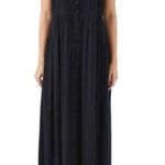 Frye  Ladies Button Front casual sleeveless long Midi maxi Dress S new black Photo 0