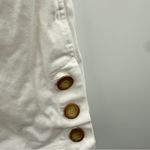 AMUR Beba White Mini Dress Women’s Size 4 Asymmetric Ruffle Hem Button Front White Photo 6