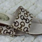 Gucci Horsebit Cream and Brown Sandals with Ornate Design Size 7 Photo 0