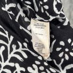 Soft Surroundings Sleeveless Blouse Tunic M Black White Rayon Boho Floral Print Photo 6