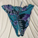 Free People Hot Tropics Tank Top M Floral Print Halter Blue Boho Chic/XS Photo 2