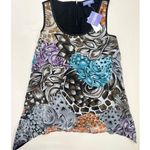 Vivienne Tam Womens Size XS Multi Abstract Asymmetrical Sleeveless Blouse Photo 6