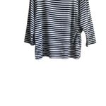 Jason Maxwell  Top Women 2X Black White Striped Crew‎ Neck 3/4 Sleeve Pullover Photo 6