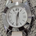Relic ‎ Women's Silver Tone Watch with White Genuine Leather Band ZB34223 Photo 0
