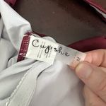 Cupshe  Elegant Dance Solid One Piece Swimsuit Burgundy‎ Red Side Tie Size Medium Photo 8