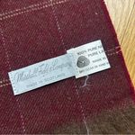 Marshall Field & Company 100% Wool Fringe Plaid Red Burgundy Scarf Scotland Photo 2