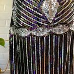 Leslie Fay sequined party cocktail sheath mini dress size XL Photo 5