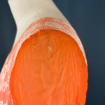 Vintage 60s/70s Orange Creamsicle Lace Maxi Dress Photo 8