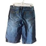 Michael Kors Michael Denim Gaucho Cropped Pants Front Back Pockets Photo 1