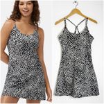 Outdoor Voices The Exercise Dress – Black/White Animal Print Size Medium Photo 1