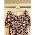 Free Assembly puff sleeve midi floral dress size large Brown Photo 5