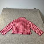 I love H81 Cropped Jacket Geometric Print Button Up Red White Womens Size L Size L Photo 1
