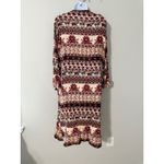 Zara Trafaluc‎ Kimono Duster Cardigan Red Beige Elephant Floral Bohemian Medium Tan Photo 4