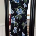 Banana Republic Asymmetrical Spaghetti Strap Midi Floral Dress Size 8 Photo 0