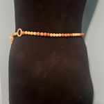 Clearance 50% off Vintage Wooden Geometric Beaded Boho Belt, Size Small Brown Photo 1