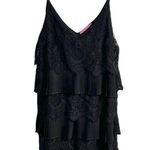 Pookie And Sebastian Ruffle Tiered Lace Dress Size Small Like New Cocktail Dress Black Photo 0