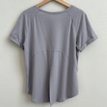 Lululemon Heathered Lavender Grey Purple Open Up Tie Back Short Sleeve Tee Photo 8