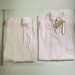 SKIMS  NWT Sleep Long Sleeve Soft Pajama Set Pink Bloom Size L Photo 4