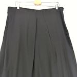 Eileen Fisher  Black 100% Silk Pleated Straight Skirt Crepe Large Maxi Long Large Photo 2