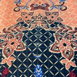 Kenar  Peach Blue Floral‎ Pattern Sleeveless Blouse Button Back Size Medium Photo 3