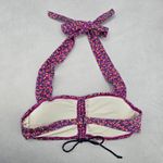 Matilda Jane  Purple Floral Halter Tie Padded Bikini Bralette Swim Top S Small Photo 1