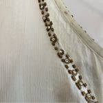 Vijay Singh White Dress With Paisley Print W/ Beading Sequins Light Weight SZ S Photo 9